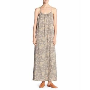 Vince - 100% Silk Floral Shirred Maxi Tank Dress – Size Large